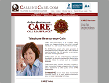 Tablet Screenshot of callingcare.com